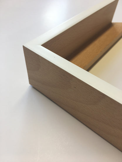 Modern White / Raw Tray Frame